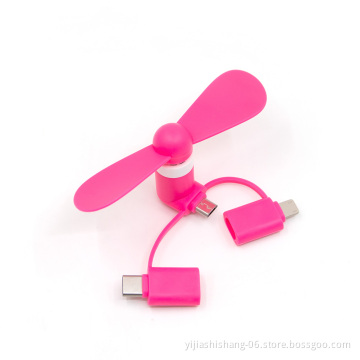 Promotion Gift Price 2 3in1 Micro Mobile Phones Handheld Mist Portable Cooling Flexible Usb Cellphone Small Mini Fans For iPhone